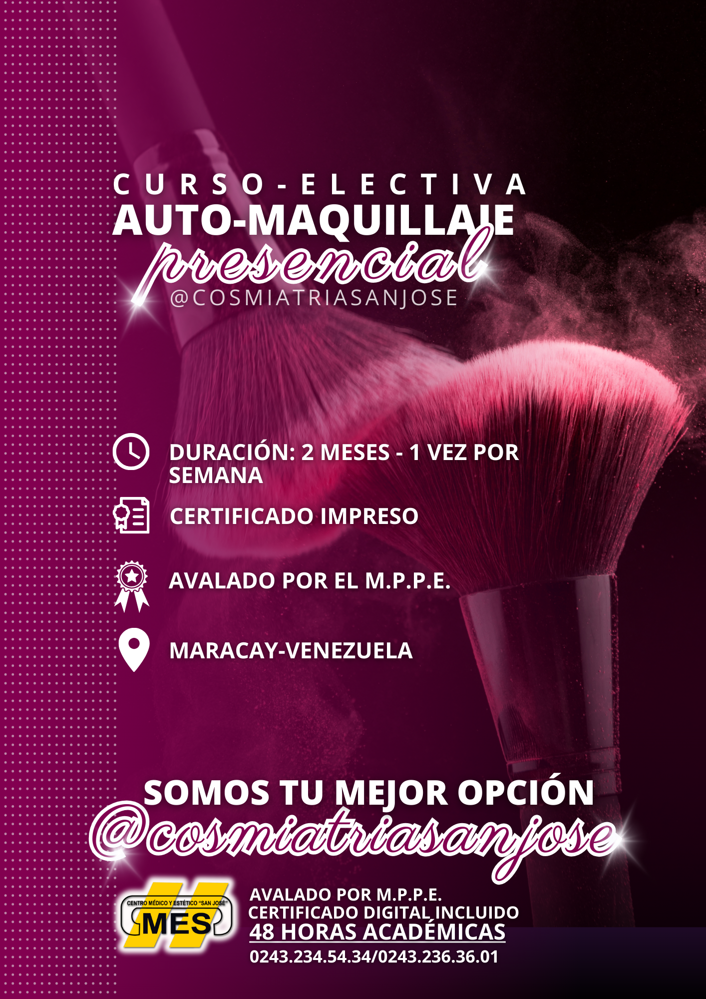 CURSO AUTO-MAQUILLAJE EXCLUSIVO EN @COSMIATRIASANJOSE